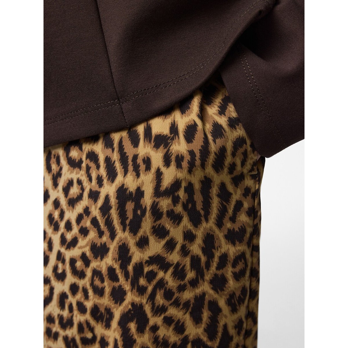 Leopard Print Wide Leg Trousers leopard print, PIECES