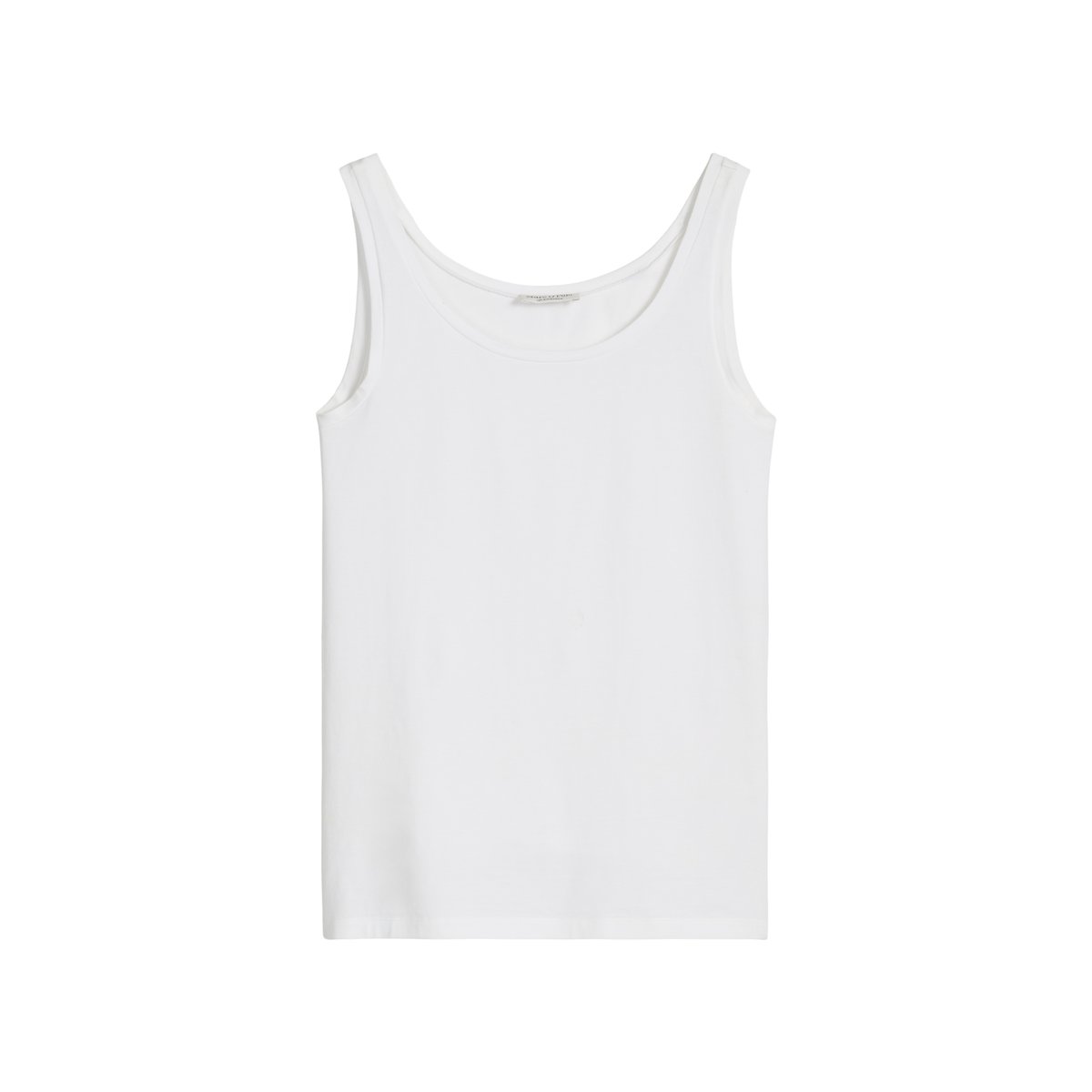 Débardeur slim en jersey simple stretch blanc, MARC O'POLO