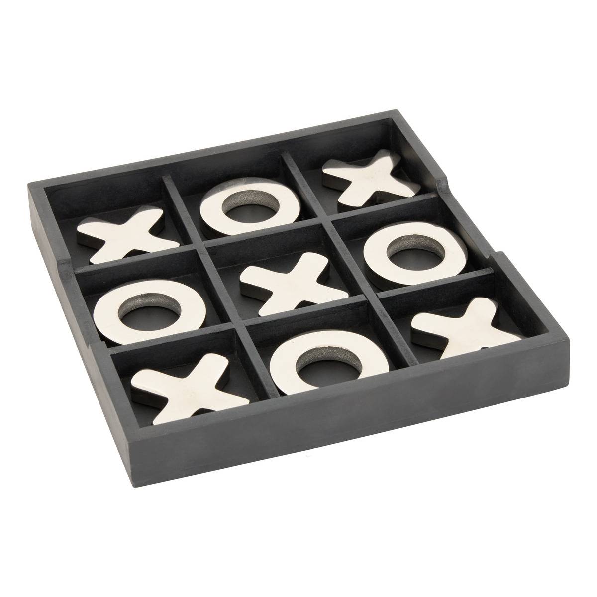 Jeu de morpion en aluminium BILAL noir, ATMOSPHERA