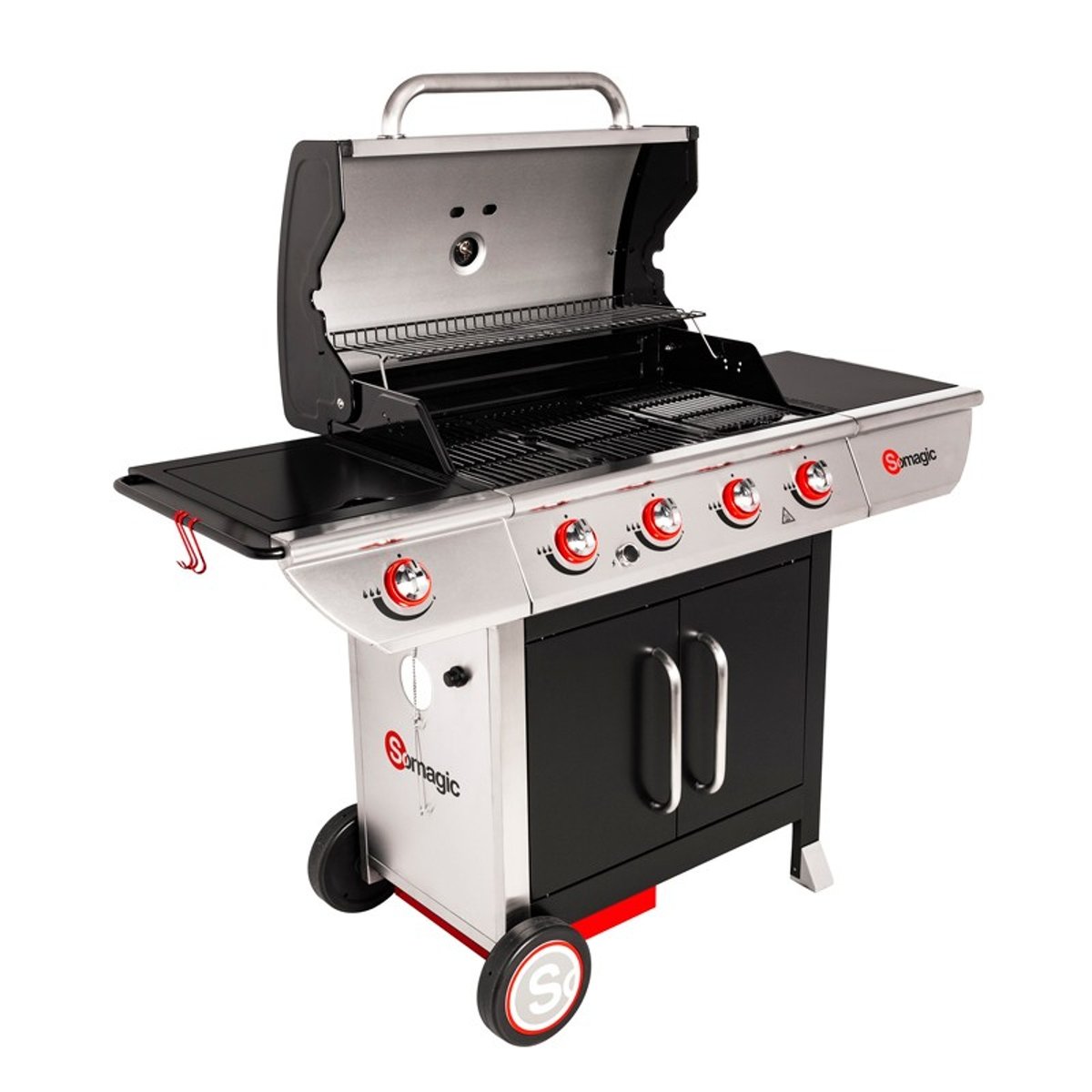 Barbecue au gaz, 4 brûleurs, Manhattan 450GPI, MANHATTAN 400GPI noir, SOMAGIC