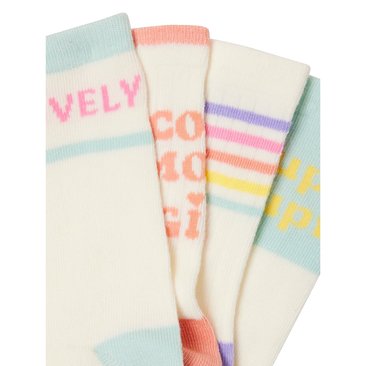 Lot de 4 paires de chaussettes écru, VERTBAUDET