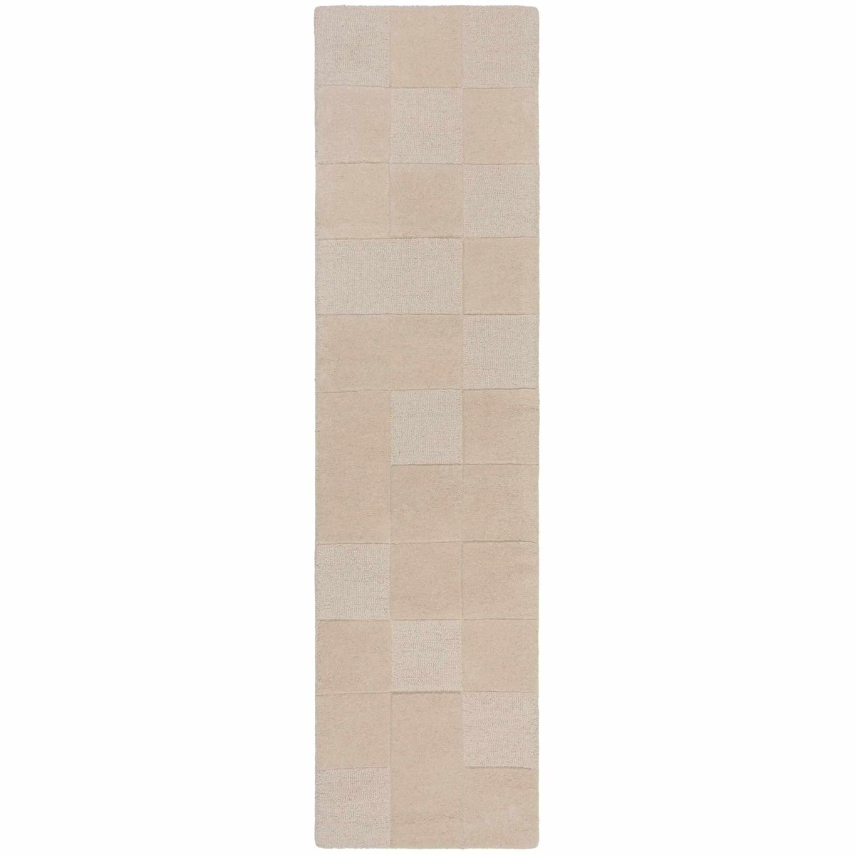 Tapis de couloir en laine CHECKERBOARD beige, FLAIR RUGS