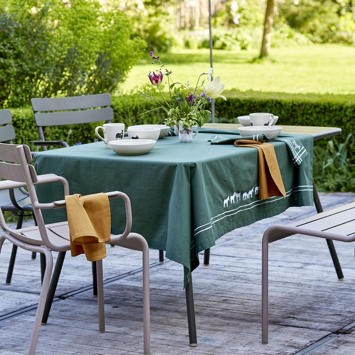 Nappe RDV AU PRE kaki, SYLVIE THIRIEZ