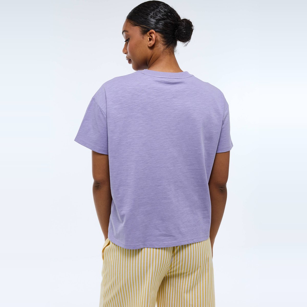T-shirt ample uni en coton BIO GOTS lavander, MONOPRIX