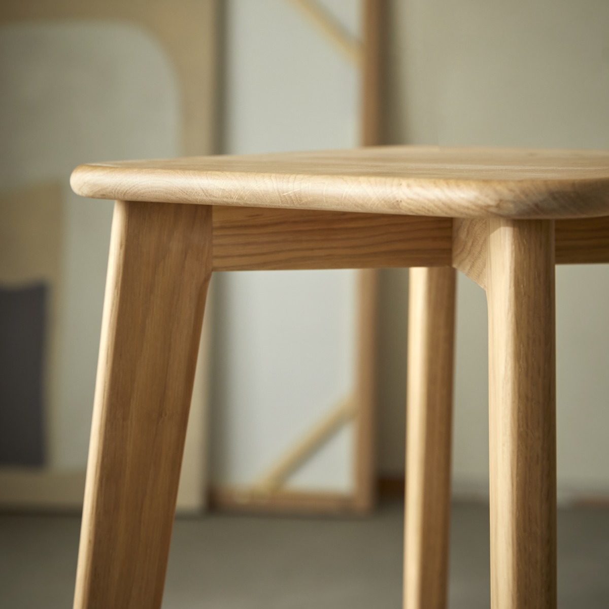 Tabouret de bar en Chêne massif, ABEL naturel, TIKAMOON