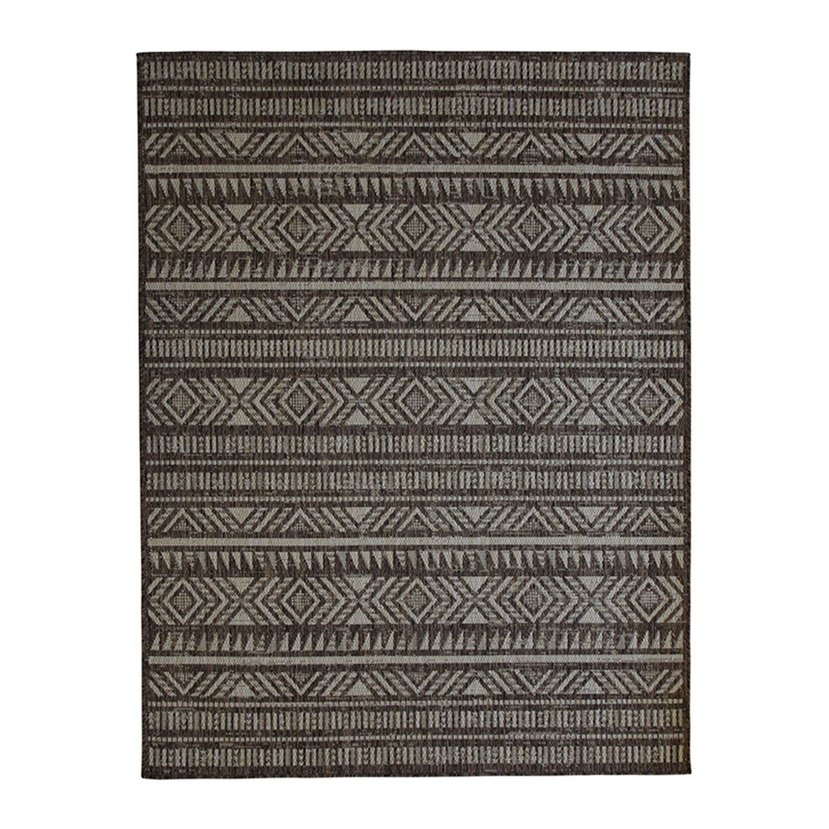 Tapis intérieur-extérieur aspect jute motif ethnique  TERRAIN ETHNIQUE ethnique, THE DECO FACTORY