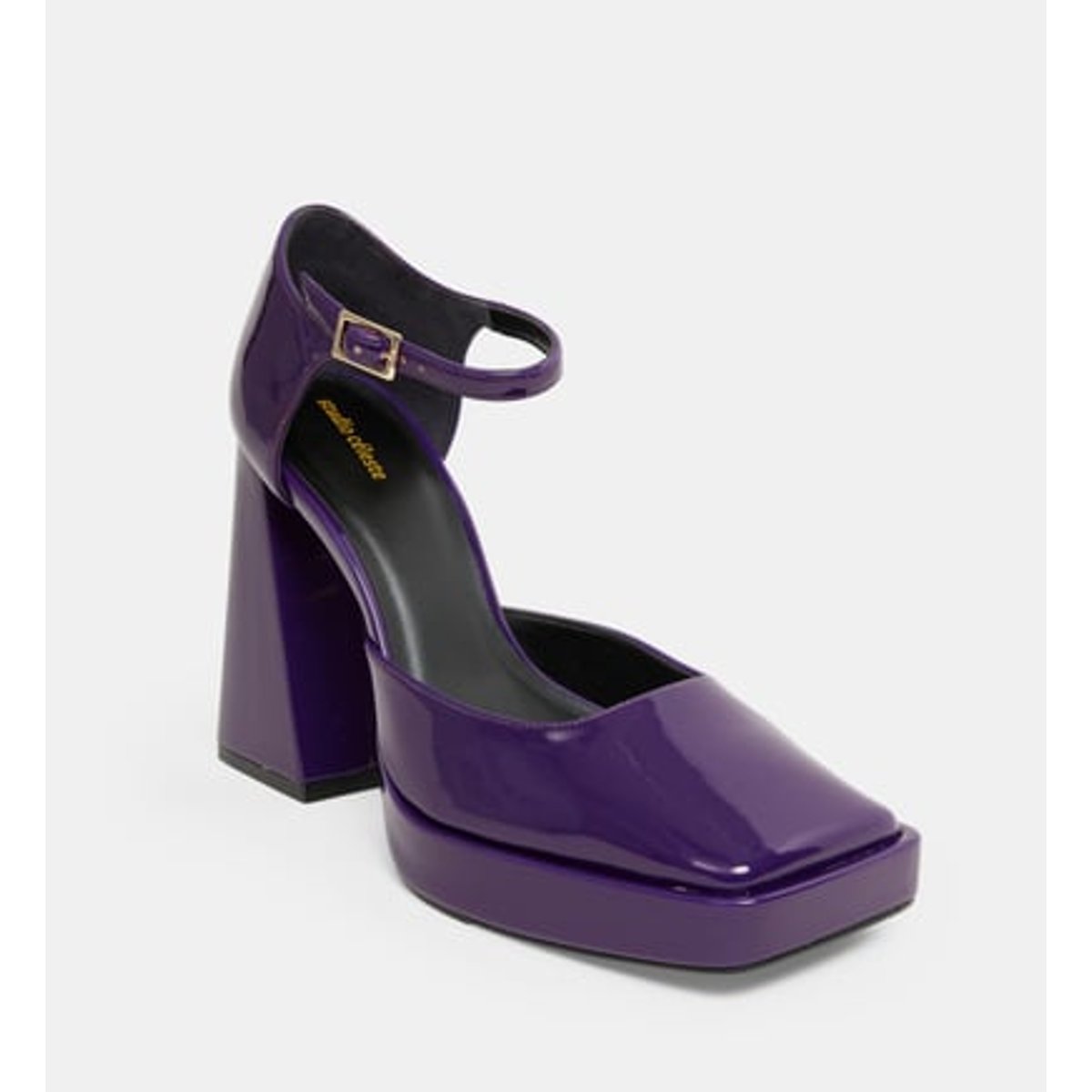 Babies À Talons Flare Gladys Plateforme Bout Carré violet, STUDIO CELESTE
