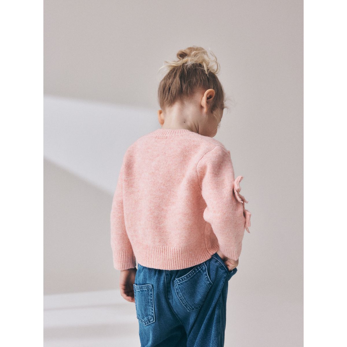 Cardigan brodé à nœud rose, NEXT