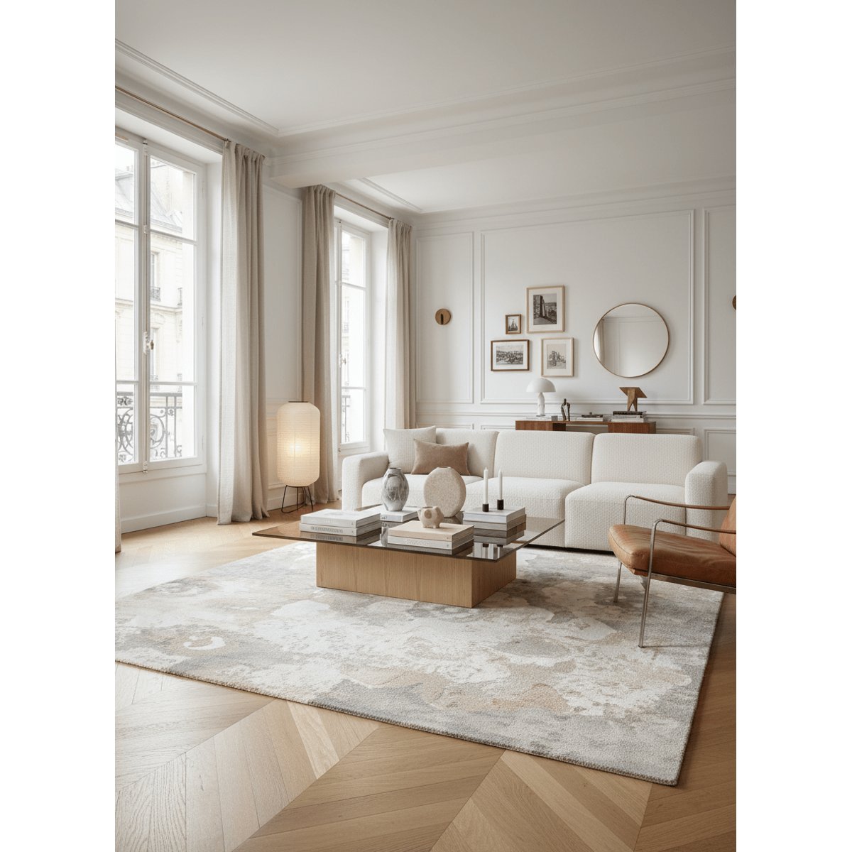 Tapis design abstrait très doux FRESCO palette colorée, AFK LIVING