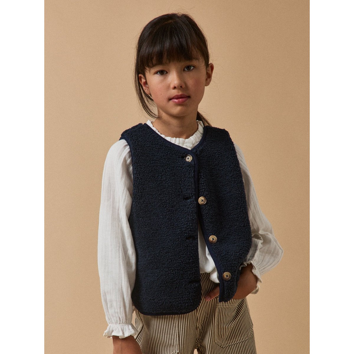 Veste en sherpa - Collection JUNIOR marine, CYRILLUS