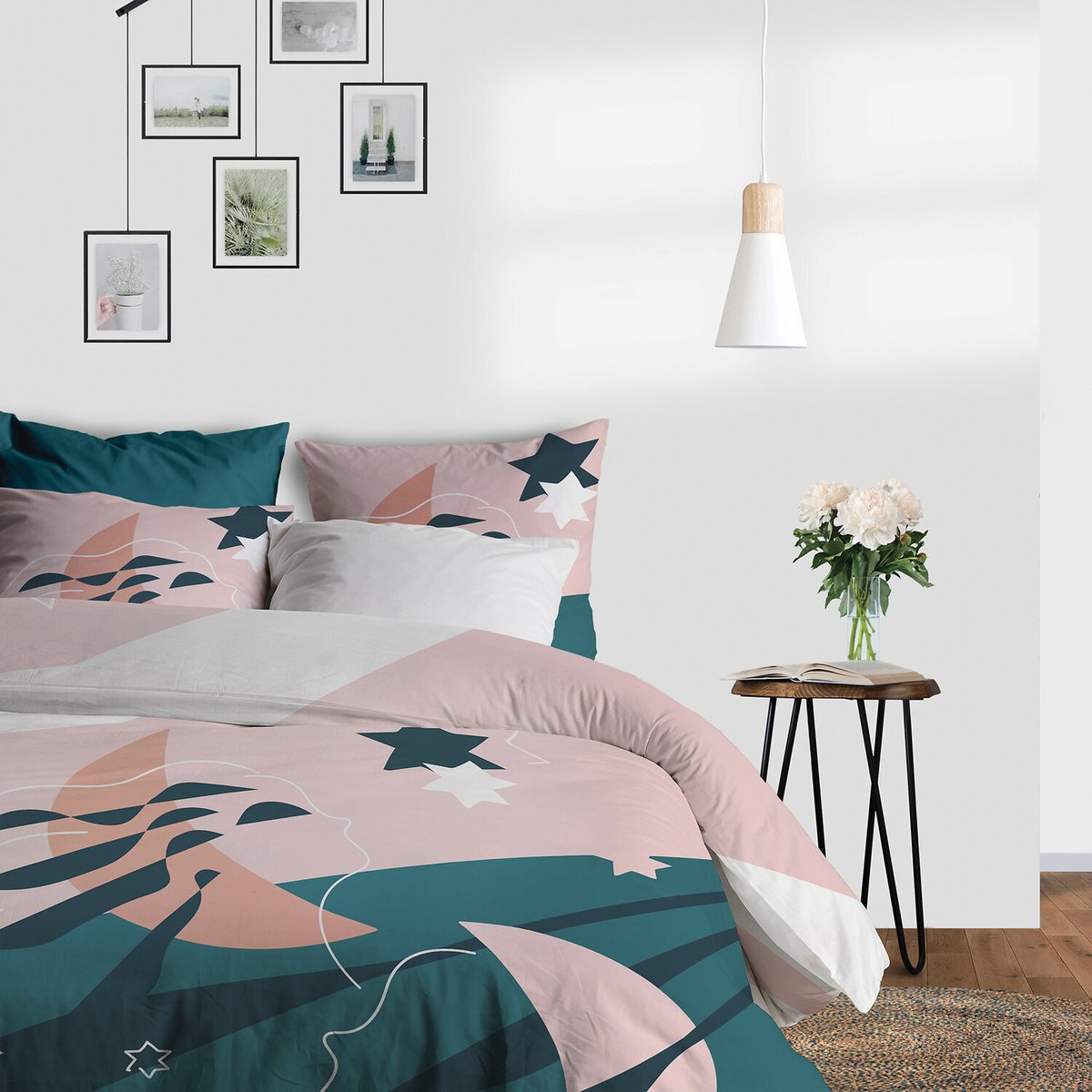 Parure housse de couette coton, Heol multicolore, C DESIGN HOME TEXTILE