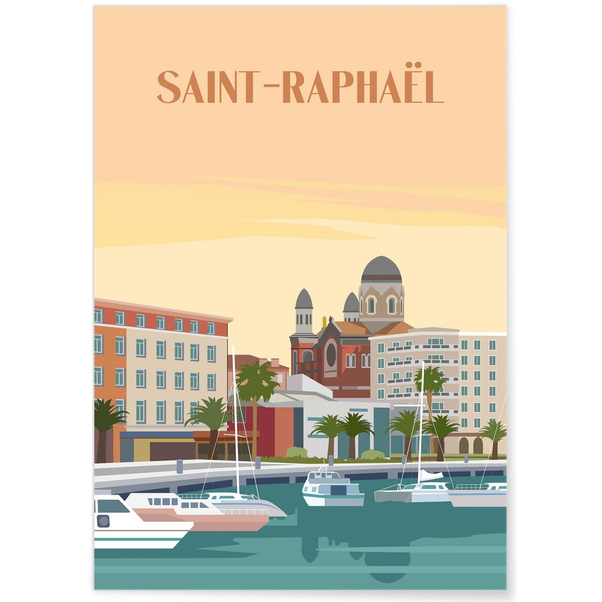 Affiche ville de Saint-Raphaël blanc, L'AFFICHERIE