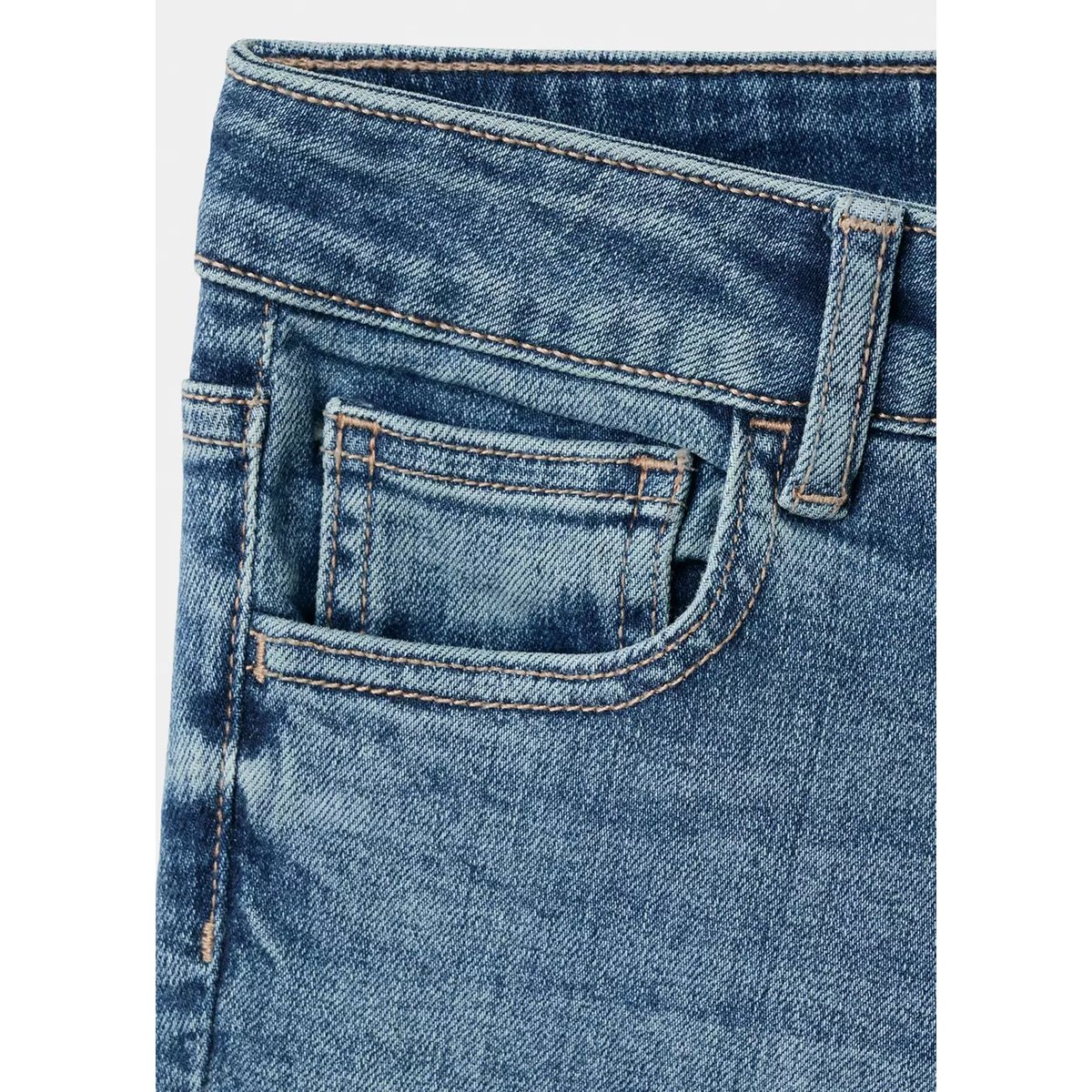 Jean flare regular waist bleu moyen vintage, MANGO TEEN