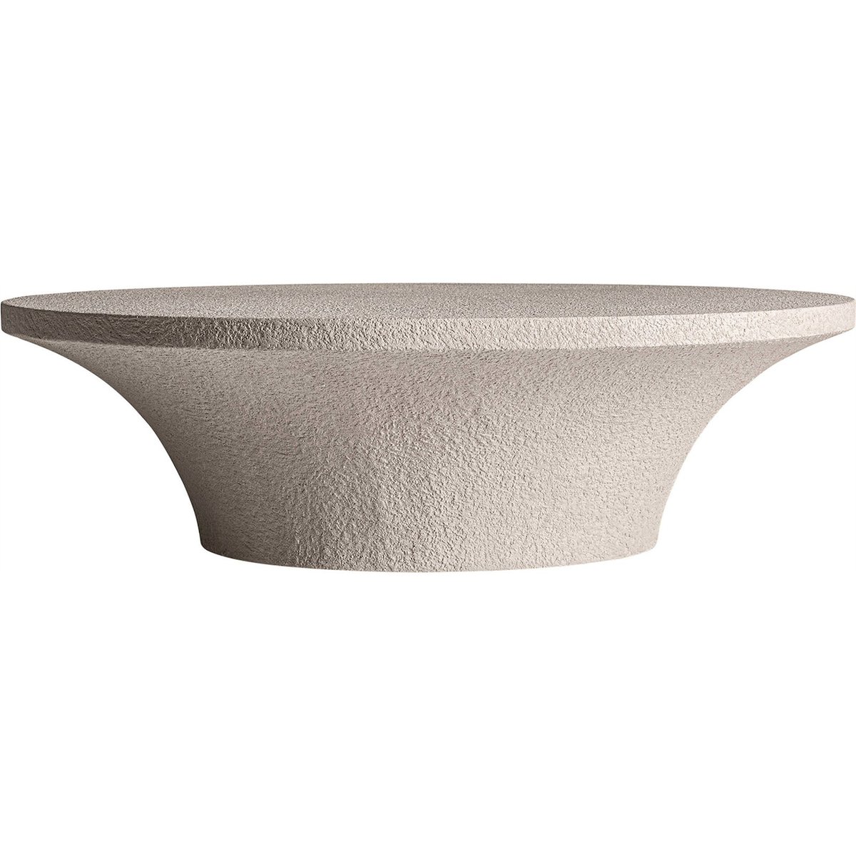 Table basse carrée en ciment et travertin beige travertin naturel, RECOLLECTION