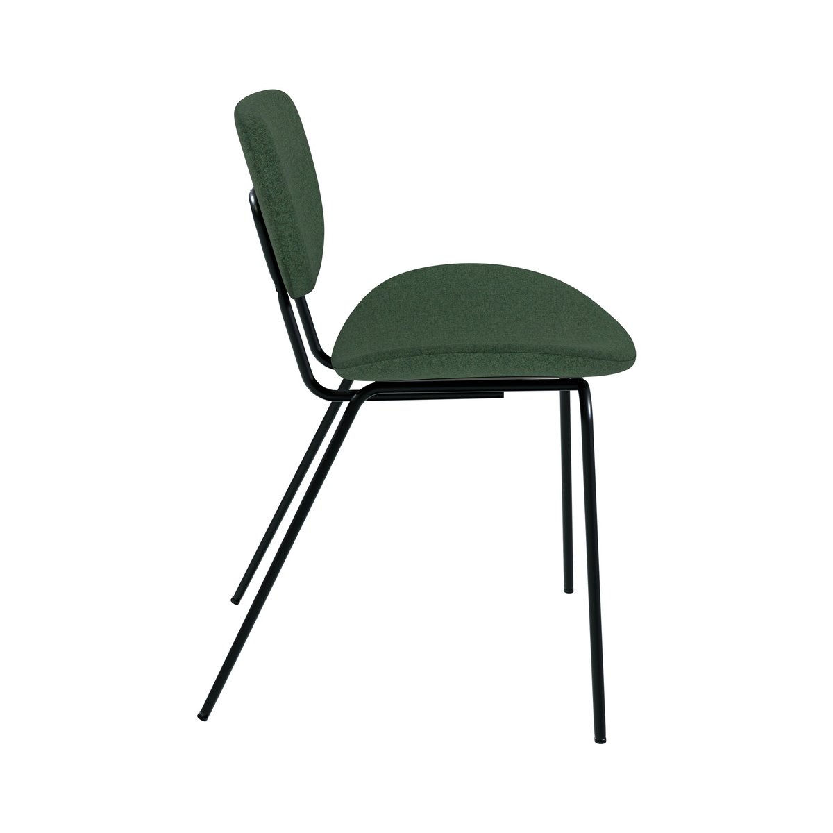 Lot de 2 chaises en tissu - VERNER vert, MAISON PAVANE