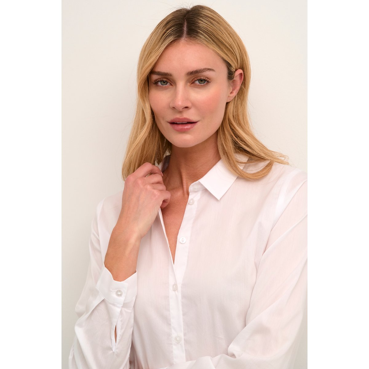 Long sleeved shirt blanc optical white, KAFFE