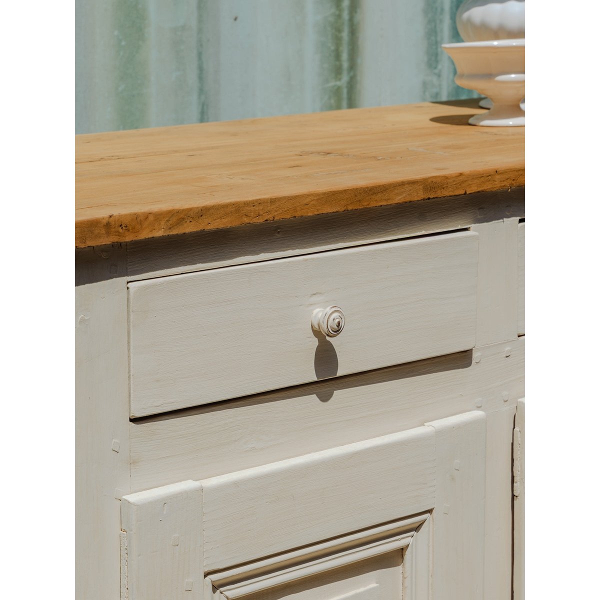 Buffet en bois crème Gilbert N°1542 - Bon état bois clair, DEBONGOUT
