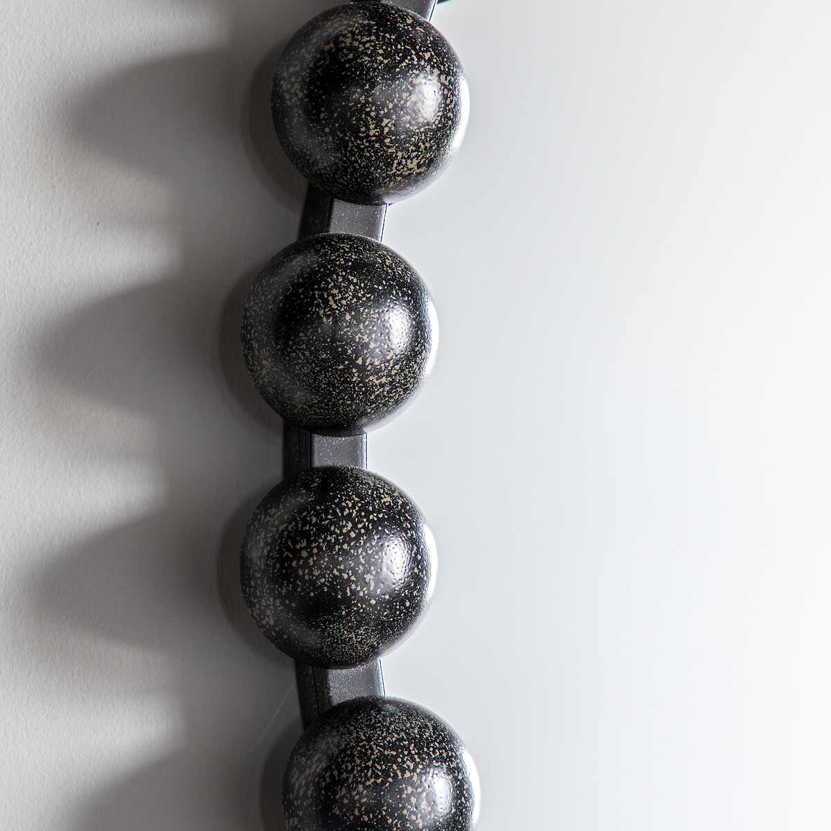 80cm Cartosa Round Bobble Mirror in Black black, ÉDITÉ