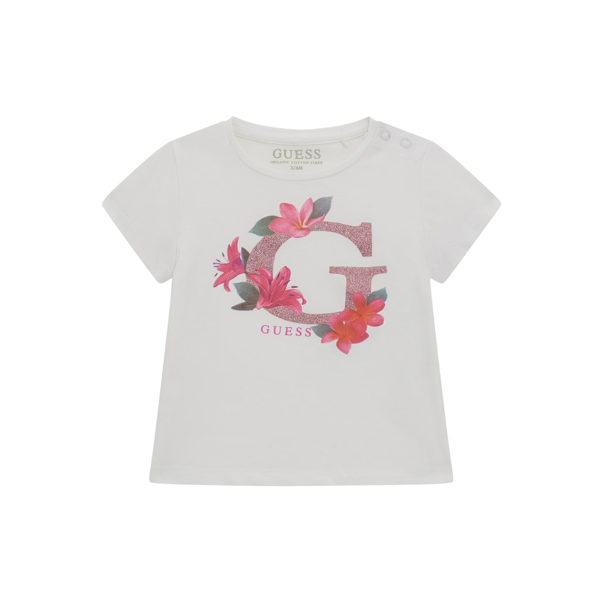 T-Shirt Imprimé Floral blanc, GUESS KIDS