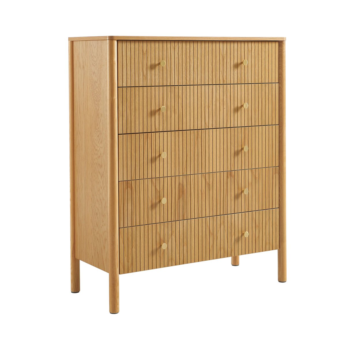 Commode 5 tiroirs CLEO chêne, SORELH