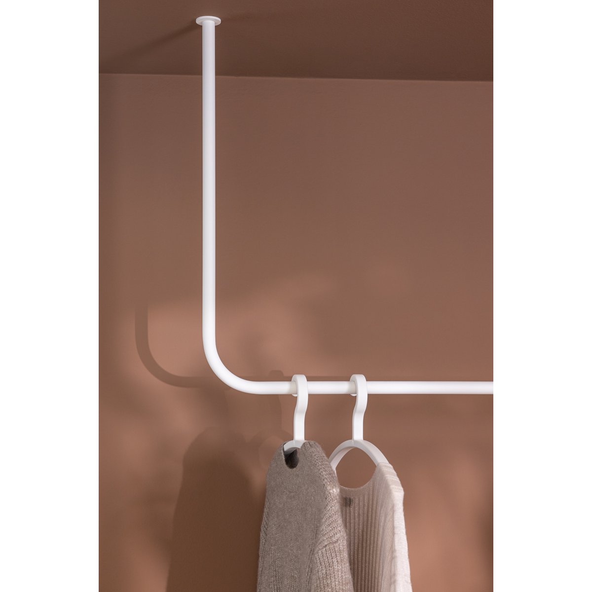 Rail à vêtements ENIO blanc, METALLBUDE
