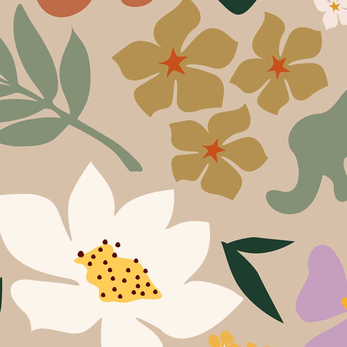 Affiche encadrée fleurs abstraites colorées affiche + cadre en métal - noir, HEXOA