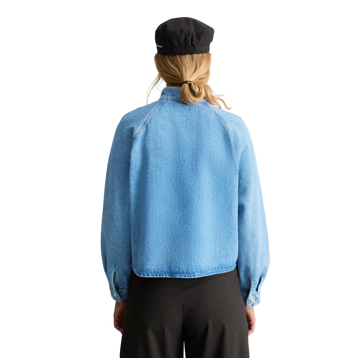Chemisier en jean coupe classique en pur coton biologique bleu, MARC O’POLO DENIM