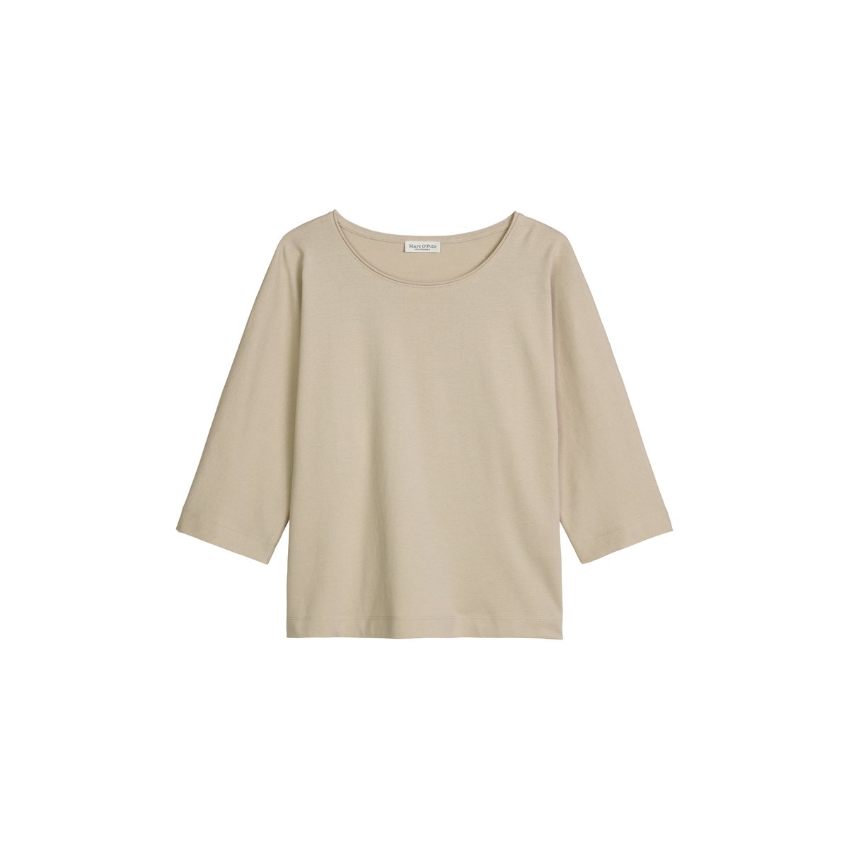 T-shirt oversize en jersey finement tricoté beige, MARC O'POLO