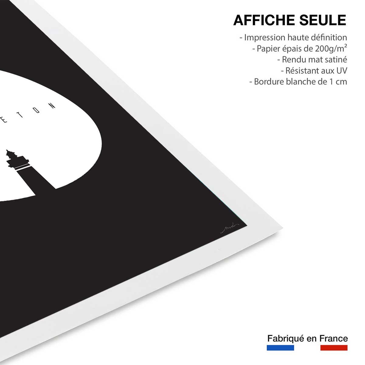 Affiche minimal capbreton affiche seule, HEXOA