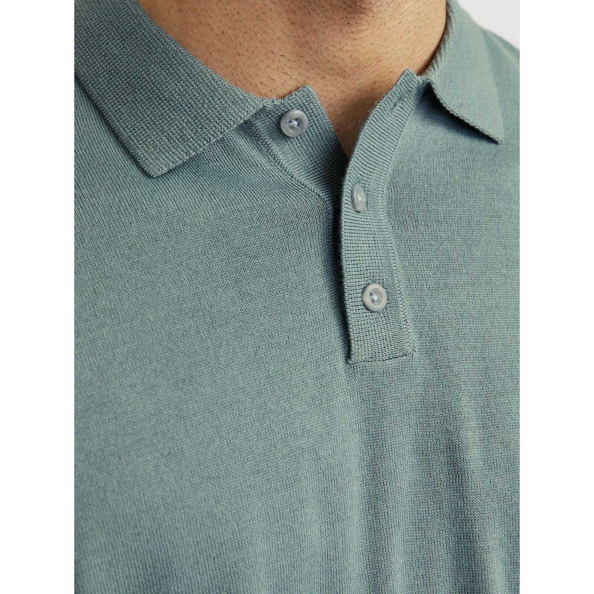 Polo Tricoté grise - stormy sea 3, JACK & JONES