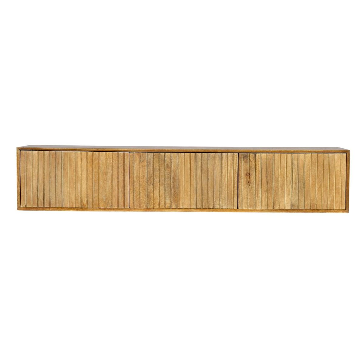 Meuble TV suspendu 3 portes CORTINA bois, PIER IMPORT