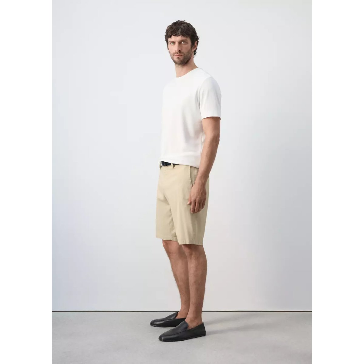Bermuda slim-fit chino coton beige, MANGO MAN