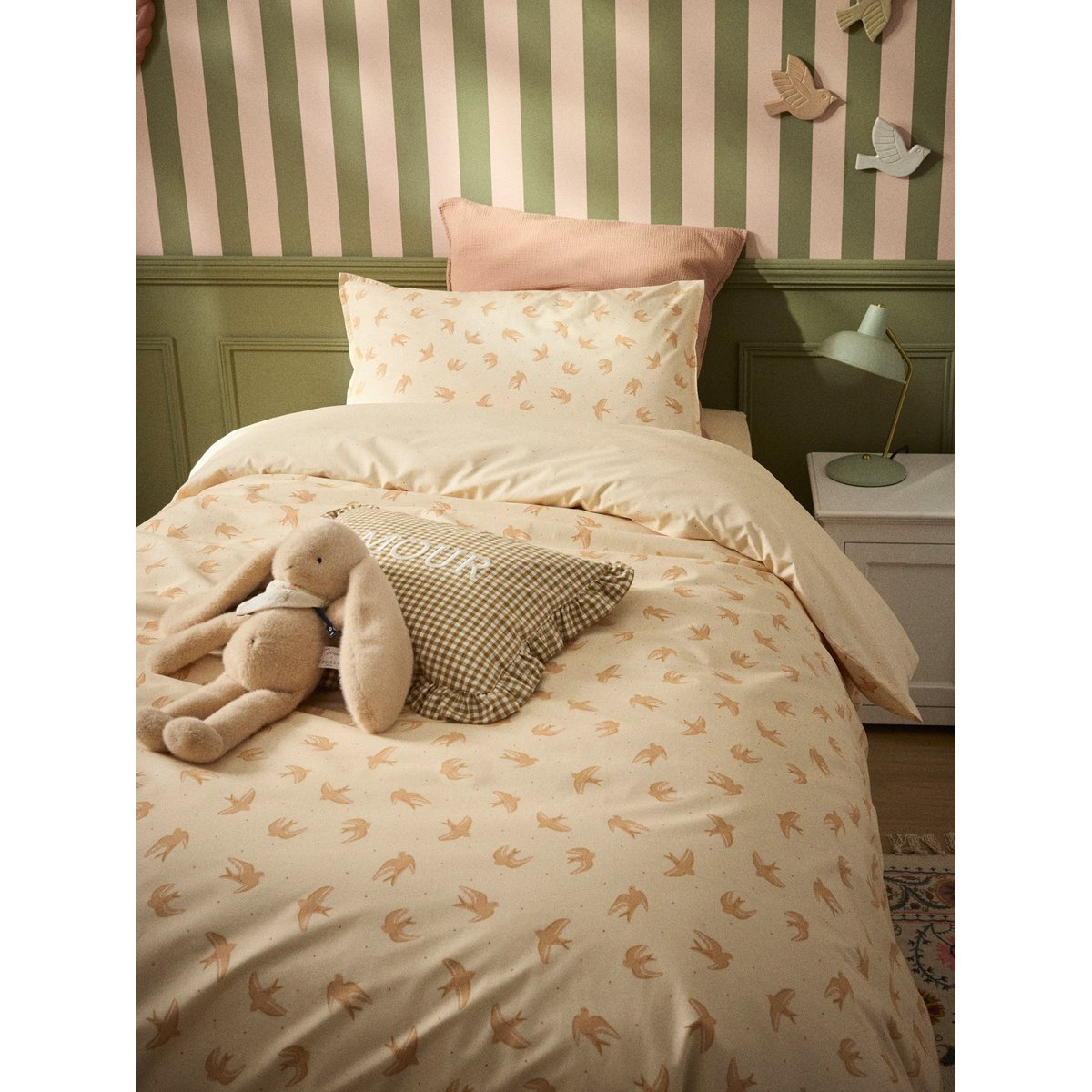 Housse de couette percale de coton "Anna" nude, CYRILLUS