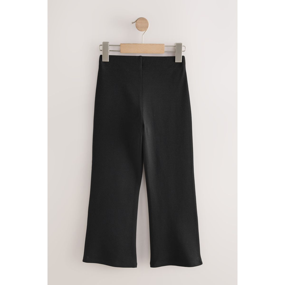 Pantalon d’école bootcut à enfiler en coton noir, NEXT