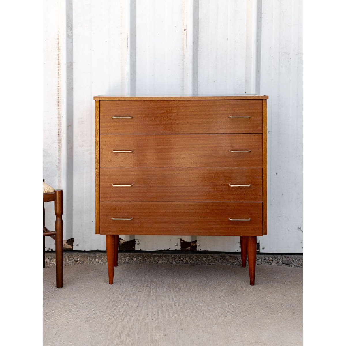 Commode scandinave en bois Olga N°697 - Bon état bois foncé, DEBONGOUT