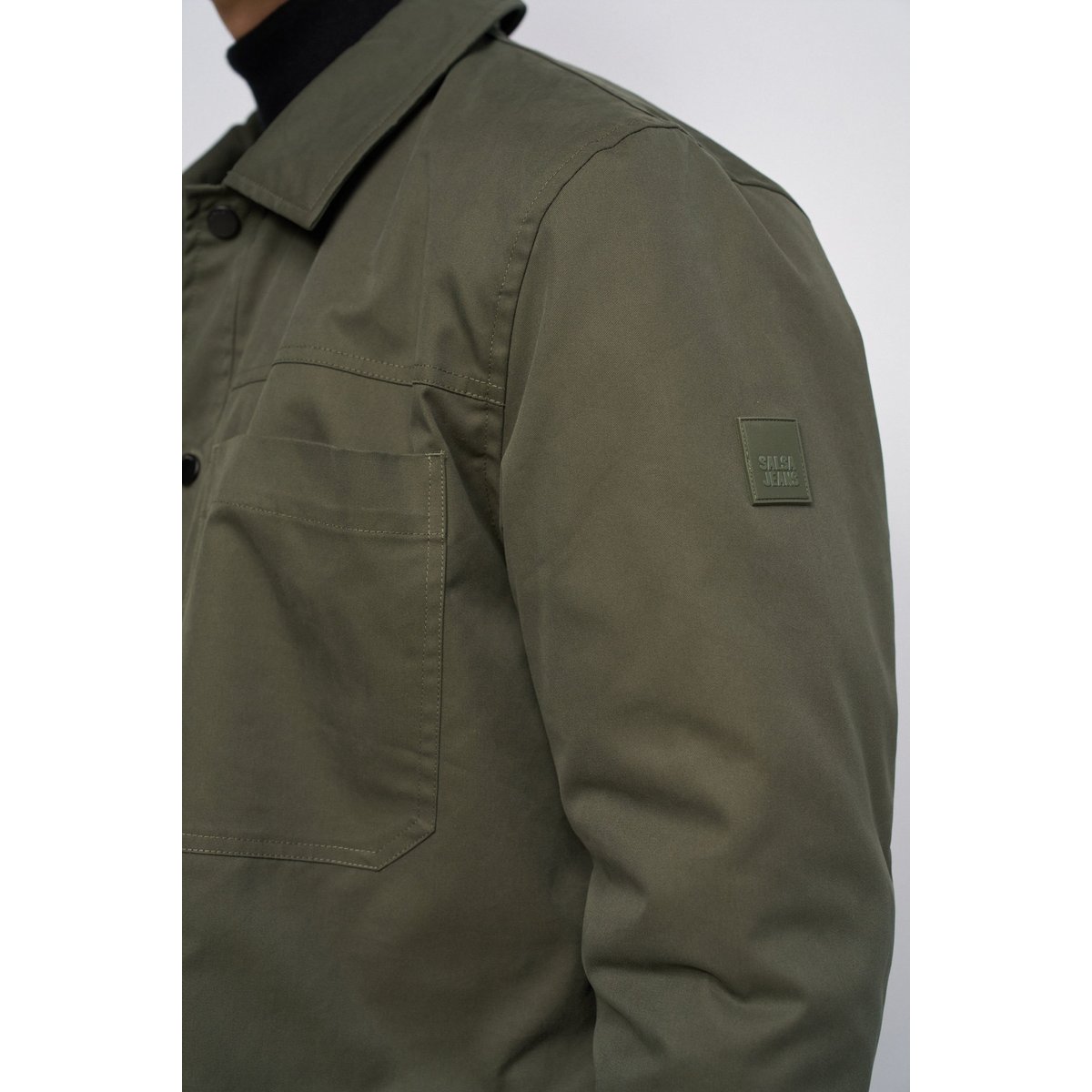 SURCHEMISE REGULAR FIT vert kaki, SALSA JEANS