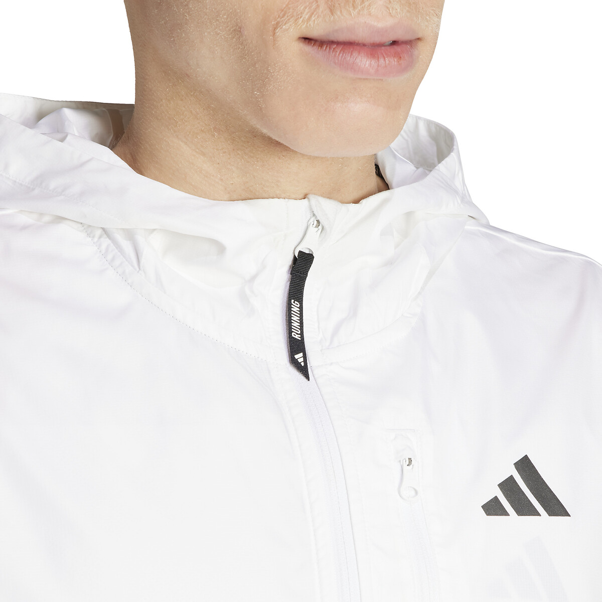 Small Logo Running Jacket with 3-Stripes 90010465, adidas Performance