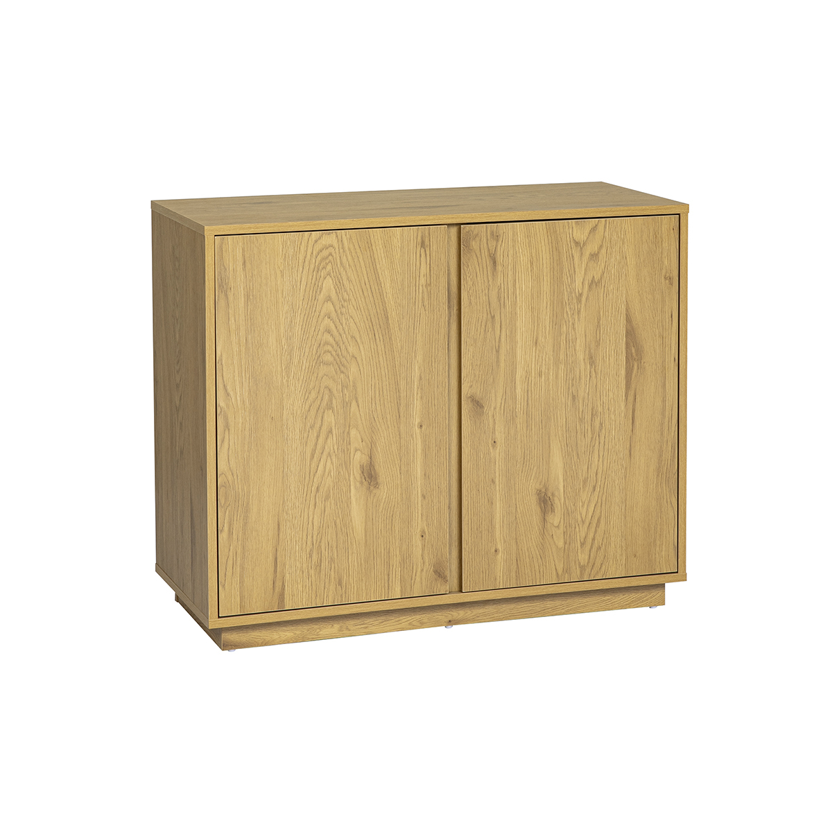 Buffet scandinave finition bois clair chêne 2 portes L90 cm MILLOR couleur unique, MILIBOO