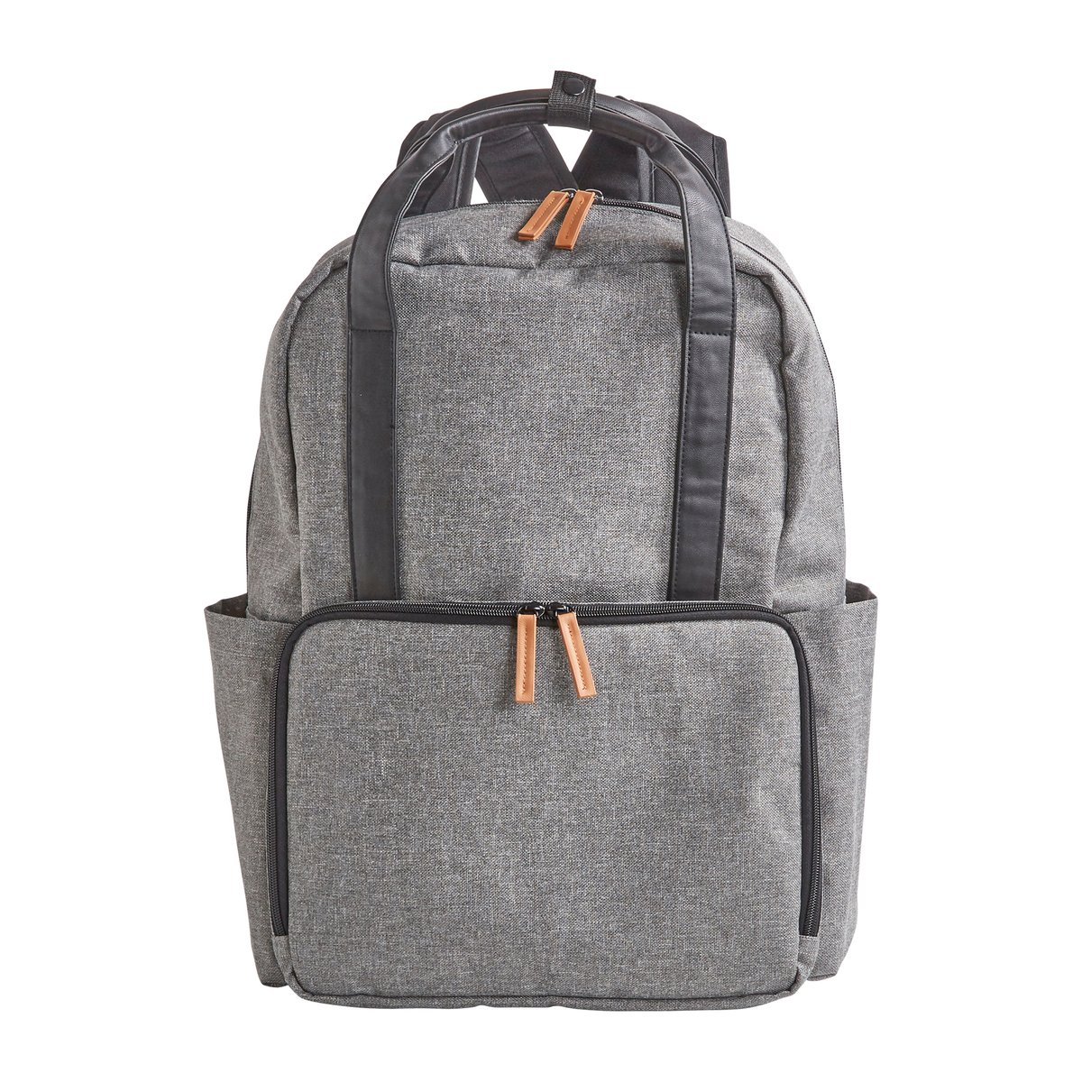 Sac à dos à langer gris chiné, VERTBAUDET