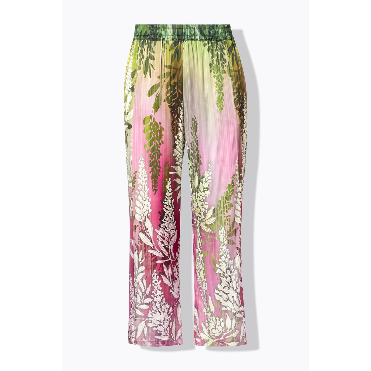 Pantalon motif à fleurs blanc neige, ULLA POPKEN