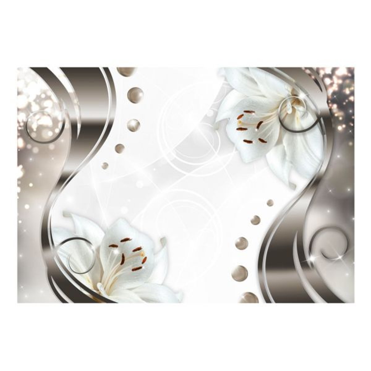 Papier peint intissé panoramique Abstractions Two ladies beige, EDEN