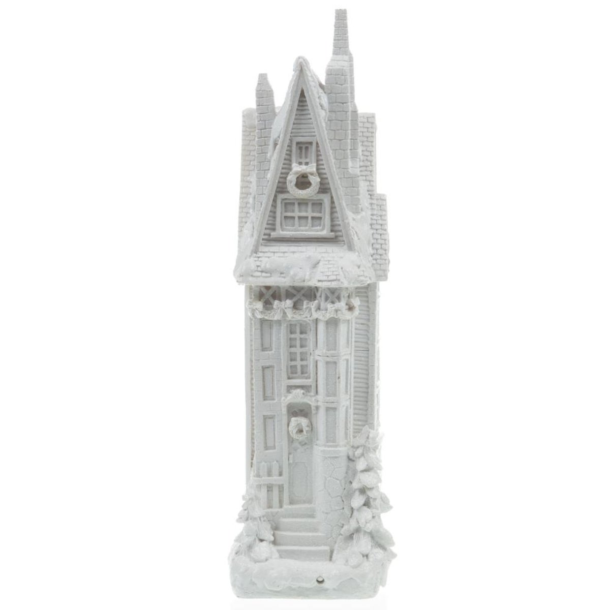 Maison de Noël haute 36 cm he blanc, AMADEUS