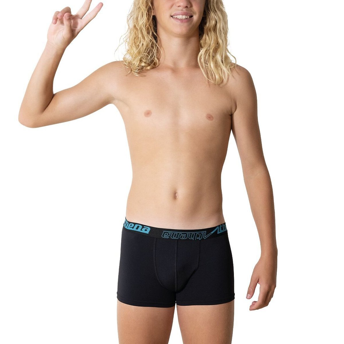 Confezione da 4 boxer sport, ECO PACK blu + verde + nero, ATHENA