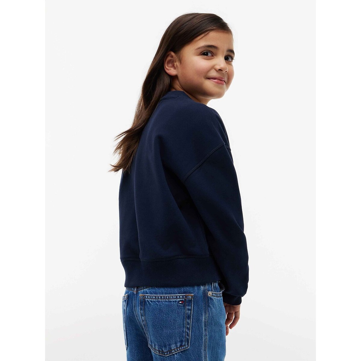 Sudadera con cuello redondo azul marino, TOMMY HILFIGER
