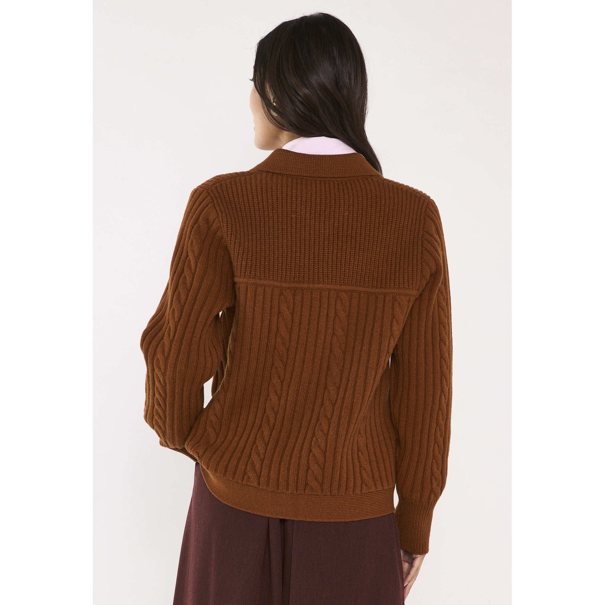 Gilet à manches longues en laine ARTUS cannelle, Maison 123
