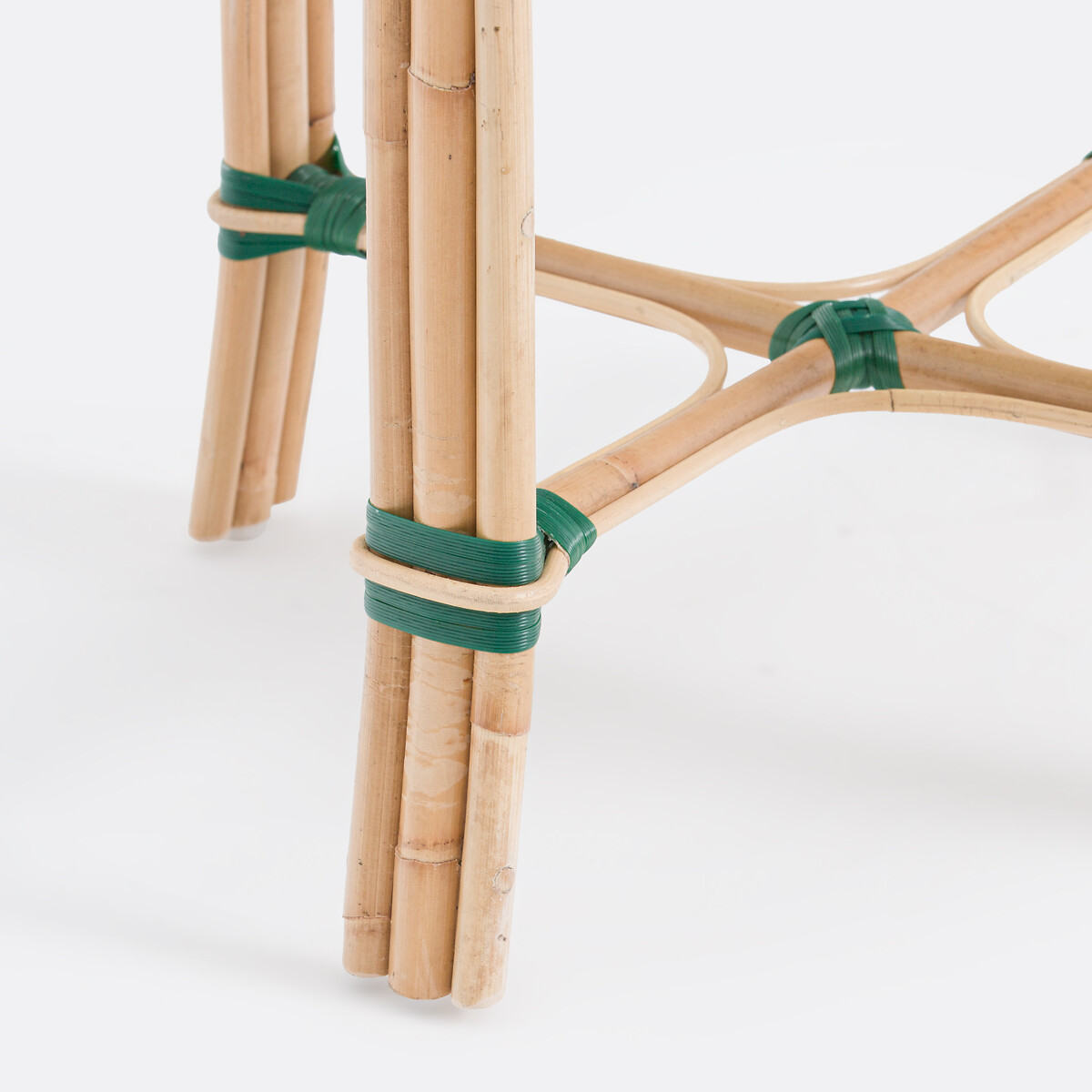 Bianca Rattan and Woven Resin Side Table pink checks, LA REDOUTE INTERIEURS