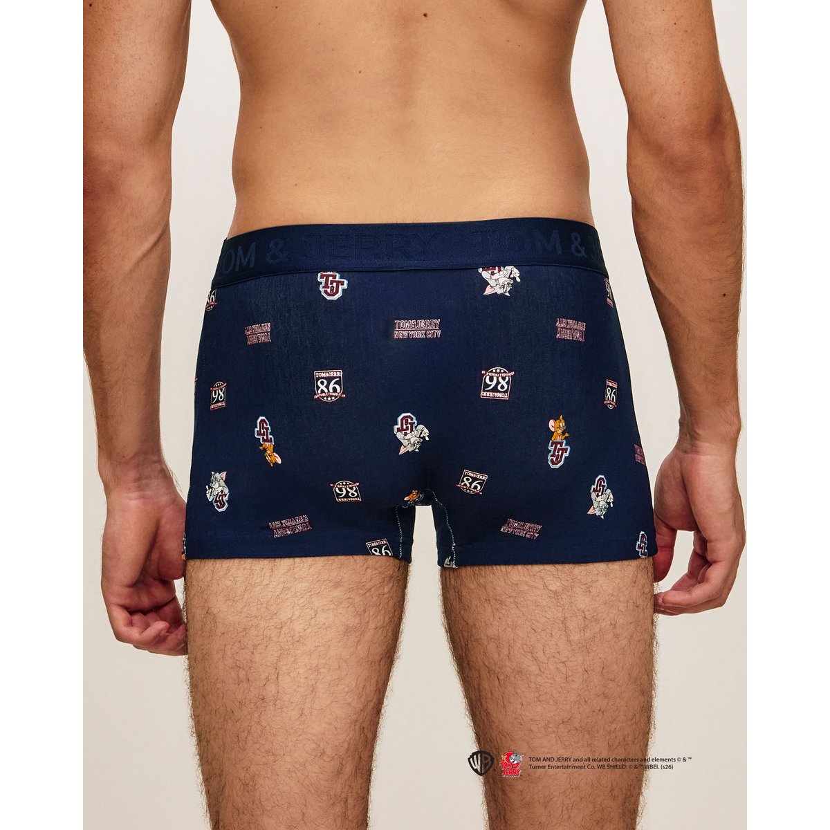 Boxer en coton Tom & Jerry REPEATIZ FACEJ bleu marine, UNDIZ