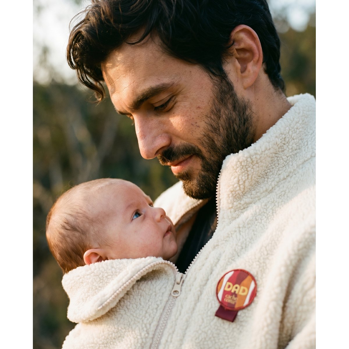 Veste polaire de grossesse et portage Sasha beige, CACHE COEUR
