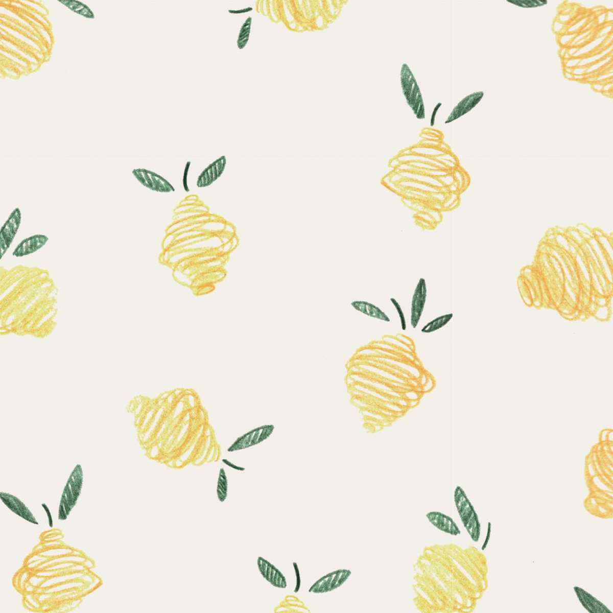 Papier peint panoramique Citrons, 300 x 250cm jaune, ACTE DECO
