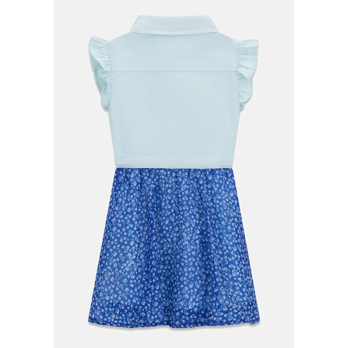 Robe Imprimée Cintrée Et Évasée bleu floral, GUESS KIDS